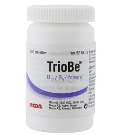 TrioBe reseptbelagt legemiddel B vitaminmangel